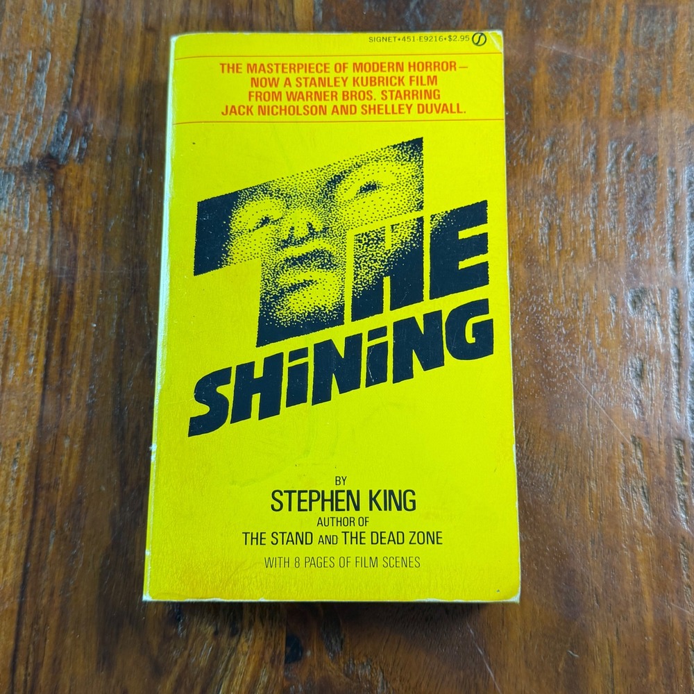 Stephen King The Shining Vintage 1980 Signet Paperback Movie Tie-In Yellow Cover
